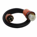 Ac Works 100ft Generator L14-30P 30A 4-Prong Plug to 50A RV/ Marine Power Inlet Adapter Cord L1430M50-100